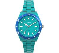 Timex Trend TW2Y04700 - Reloj de Mujer 37 mm, Correa Verde Hecha de Material Reciclado, Esfera y Caja Verdes