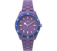 Timex Trend TW2Y04800 - Reloj de Mujer 37 mm, Correa Morada Hecha de Material Reciclado, Esfera y Caja moradas