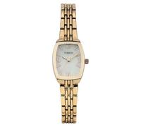 Timex Trend TW2Y22400 - Reloj de Mujer 21 mm, Correa metálica de aleación en Tono Dorado, Esfera de nácar y Caja en Tono Dorado