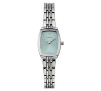 Timex Trend TW2Y22500 - Reloj de Mujer 21 mm, Correa metálica de aleación en Tono Plateado, Esfera Azul y Caja en Tono Plateado