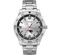 Timex Tribute Citation - Reloj de cuarzo para hombre (42 mm, correa de acero inoxidable), New England Patriots, Talla única, Reloj de cuarzo