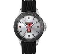 Timex Tribute Gamer - Reloj de Cuarzo para Hombre de 42 mm con Correa de Silicona, Texas Tech Red Raiders, Reloj de Cuarzo