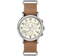 Timex Tribute NFL Weekender Chrono - Correa de cuero de cuarzo de 40 mm para hombre, Kansas City Chiefs