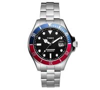 Timex TW2V72100 Harbor Side Reloj automático, resistente al agua hasta 5 ATM, cristal mineral, esfera azul marino, para hombre