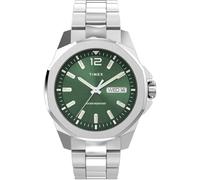 Timex TW2W13900 - Reloj con Correa de Acero Inoxidable y Esfera Verde para Hombre, 46 mm