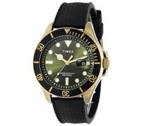 TIMEX TW2Y05300 Reloj de pulsera unisex, Timex Trend Trend, cuarzo, resistente al agua hasta 100 m, cristal mineral, esfera verde, latón, verde