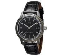 TIMEX TW2Y23000 Reloj para hombre, Timex, Waterbury, cuerda automática, resistente al agua hasta 5 ATM, cristal mineral, esfera negra, acero inoxidable, negro