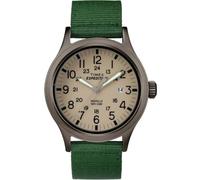Timex TW4B06800 Expedition Scout Indiglo - Reloj analógico de 3 manecillas con correa de cuero para hombre