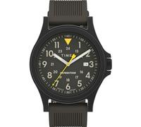 Timex TW4B08100 Expedition Acadia - Reloj de Pulsera para Hombre con Correa de Cuero y Nailon Negro