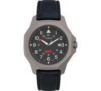Timex Reloj TW2V85700 UFC Reveal para hombre correa de cuero con respaldo de silicona