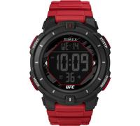 Timex UFC Rumble - Reloj para hombre de 50 mm, pulsera roja, esfera digital, caja negra TW5M59800