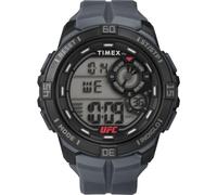 Timex UFC Rush - Reloj para hombre de 52 mm, pulsera gris, esfera digital, caja negra TW5M59300