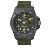 Timex Expedition Freedive Ocean TW2V40400 - Reloj para hombre, correa de tela reciclada verde con esfera verde y caja gris, 46 mm