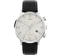 Timex Waterbury Classic - Reloj para Hombre de 40 mm, Correa Negra, Esfera Color Crema, Caja de Acero Inoxidable, Negro -