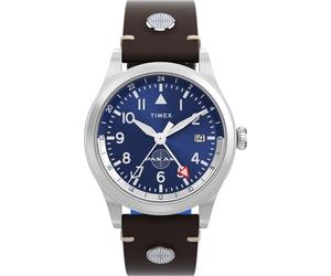 Timex Waterbury GMT x Pan Am - Reloj analógico de Cuarzo para Hombre