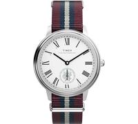 Timex Waterbury Metropolitan Reloj de 39 mm para Hombre, Multicolor/Acero Inoxidable/Tono Plateado