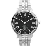 Timex Waterbury Metropolitan Sub-Second TW2Y23300 - Reloj con correa de acero inoxidable y esfera negra para hombre, 39 mm