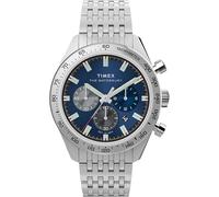 Timex Waterbury - Reloj tradicional para hombre de 41 mm, Acero inoxidable/acero inoxidable/azul, Sin tamaño