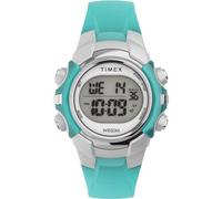 Timex Sport - Reloj de 33 mm unisex, correa de resina azul, esfera digital, caja en tono plateado TW5M61400