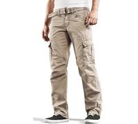 Timezone BenitoTZ Pantalones cargo para hombre Benito con cinturón de tela, 30W / 32L