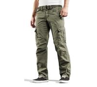 Timezone BenitoTZ Pantalones cargo para hombre Benito con cinturón de tela, 34W / 32L
