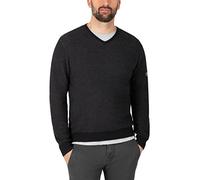 Timezone Camiseta de Manga Larga Soft V Suéter, Caviar Negro, S para Hombre