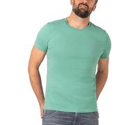 Timezone Camiseta Color Block, Verde, XL para Hombre