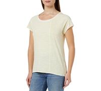 Timezone Camiseta raglán a Rayas, Amarillo, M para Mujer