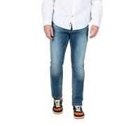 Timezone EDUARDOTZ - Vaqueros ajustados para hombre, cintura media, corte ajustado, color negro y azul, 6456 Used Indigo Wash, 33W / 32L