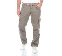 Timezone Hombre Cargo Vaqueros BenitoTZ Loose Fit Cinturón Algodón Bolsos