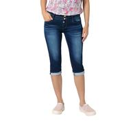 Timezone Mujer Bermudas Slim Enyatz 3/4 - Fit - Azul W26-W33 Stretch Algodón