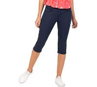 Timezone Mujer Slim Salometz 3/4 Pantalones Cortos Not Applicable, Azul (Total Eclipse 3393), W28 (Talla del Fabricante: 28)