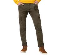 Timezone Pantalones cargo para hombre, regular, chino, vaquero, cintura media, corte regular, 5888 Army Olive Washed, 30W / 34L