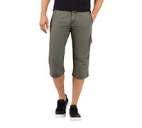 Timezone Pantalones chinos 3/4 para hombre CONNORTZ - Regular Fit Gris W 28-W40 Algodón, Grey H Bone Print 8089, 31W