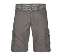 Timezone Pantalones cortos cargo para hombre con cinturón, corte regular, MaguireTZ, pantalones cortos cargo de verano, 100% algodón, beige, gris, verde, azul, 30, 31, 32, 33, 34, 36, 38, 40, Gris