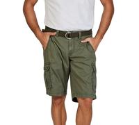 Timezone Pantalones cortos cargo para hombre con cinturón, corte regular, MaguireTZ, pantalones cortos cargo de verano, 100% algodón, beige, gris, verde, azul, 30, 31, 32, 33, 34, 36, 38, 40, Olive