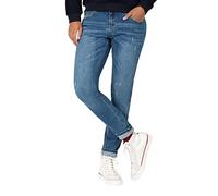 Timezone Red de Florencia Fina Jeans, Worned Mid Blue Wash, 32W x 28L para Mujer