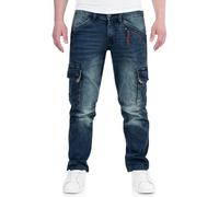 Timezone RogerTZ Roger - Pantalones cargo para hombre, estilo informal, Light Royal Wash, 32W x 34L