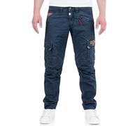 Timezone RogerTZ Roger - Pantalones cargo para hombre, informales, modernos, negro (total eclipse), 34W / 36L