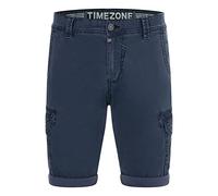 Timezone Pantalones Cortos Stanleytz Slim Vestir, Negro (Total Eclipse), 33W para Hombre