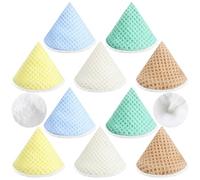 Timgle 10 fundas de terciopelo coral para orina de bebé, fuerte absorción de agua, gorra reutilizable para orina, accesorio para cambiar pañales para niños recién nacidos (gofre)
