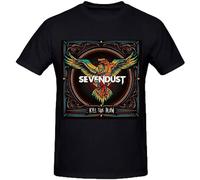 Timico Sevendust Kill The Flaw DIY Unisex 100% Cotton Short-Sleeve T-Shirts Black S