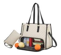 TIMIFUN Bolsa de mano 2 en 1 para almuerzo, bolsa térmica a prueba de fugas, bolsa de trabajo grande con compartimento para almuerzo, bolso de mano para negocios y oficina