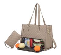 TIMIFUN Bolsa de mano 2 en 1 para almuerzo, bolsa térmica a prueba de fugas, bolsa de trabajo grande con compartimento para almuerzo, bolso de mano para negocios y oficina