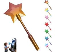 TIMIFUN Varita Impresa En 3D para Pagar con Un Toque, Star Magic Wand, Tarjetero De Pago Sin Contacto con Ranura Interna Oculta, Varita para Tarjetas De CréDito con Un Toque para Escuelas (Gold)