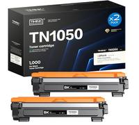 Timink para TN1050 TN-1050 Tóner Compatibles para Brother TN1050 Compatibles para Brother HL-1210W DCP-1612W MFC-1910W DCP-1610W HL-1212W HL-1110 DCP-1510 DCP-1512 DCP-1610 MFC-1810 (2 Negro)