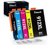 Timink Remanufacturados Cartuchos de Tinta Compatibles para HP 912 912XL para OfficeJet 8012 8014 8015 8017 OfficeJet Pro 8022 8023 8024 8025 AIO (4 Unidades)