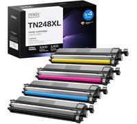 Timink TN248XL TN248 Toner Compatible para Brother MFC-L3740CDW | MFC-L3760CDW L3740CDWE DCP-L3560CDW HL-L3240CDW MFC-L8390CDW HL-L3220CWE TN-248 TN248 XL Negro Cian Magenta Amarillo (4 Pack)