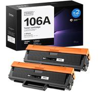 Timink Tóner negro compatible con HP 106A W1106A HP W1106A con para Laser MFP 135a 135ag 135wg 137fwg 135r 135w 137fnw 107a 107r 107w (2 paquetes, negro)