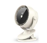 Timiyou Ventilador de mesa silencioso de 28 dB con 4 niveles y turbo, batería recargable, rotación e inclinación de 360°, pantalla digital, ventilador portátil para dormitorio, oficina, cocina y
